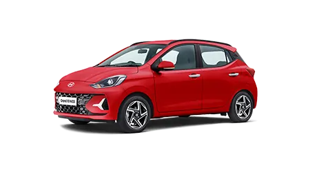 hyundai grand i10 nios standing in red color